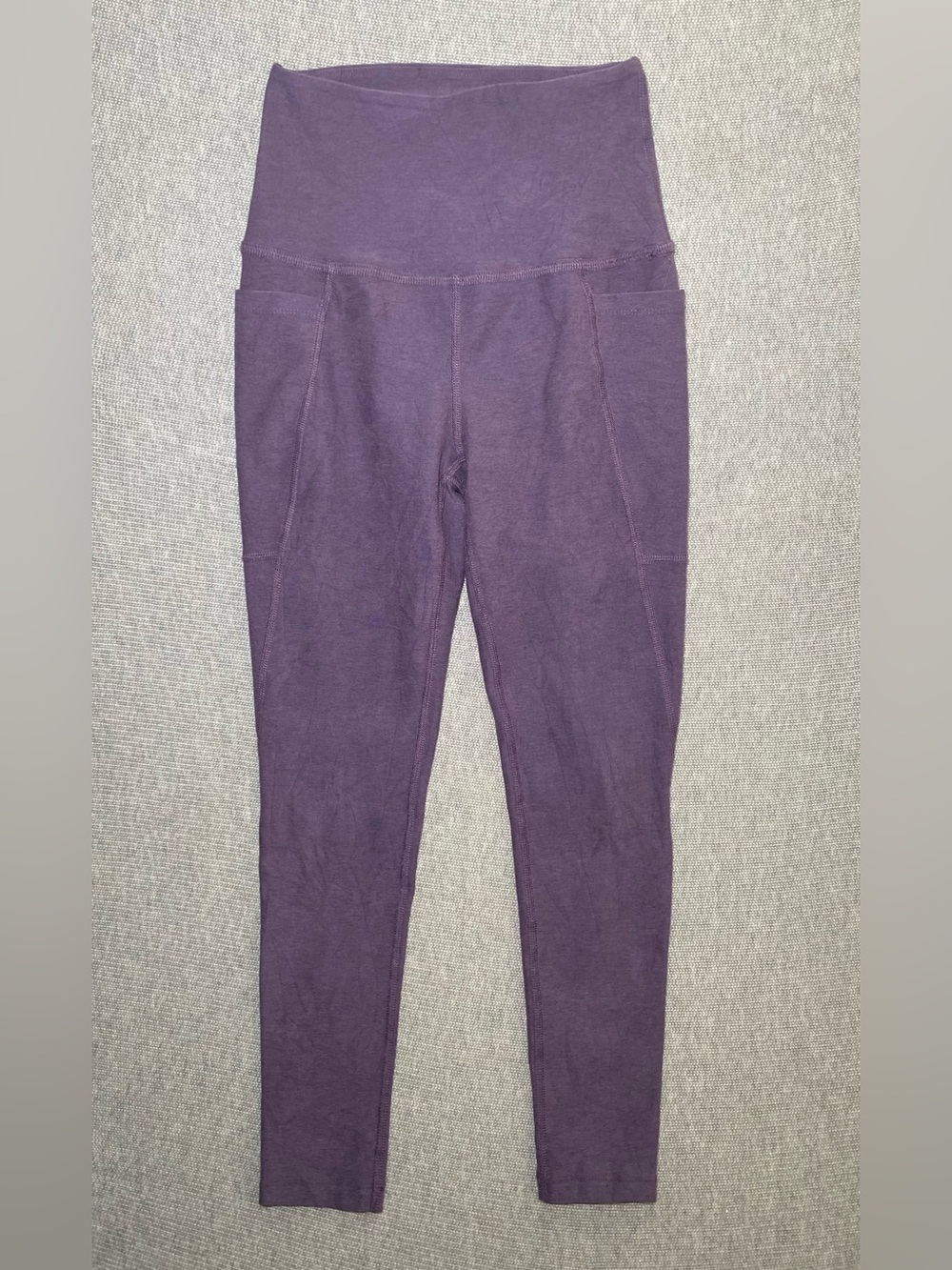 Beyond Yoga Spacedye Out Of Pocket High Waisted Midi Legging, Eggplant Purple XS